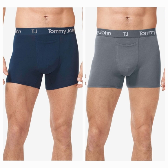 Tommy John Men's NIP 2 Pack Cotton Stretch 4" Inseam Boxer Briefs Size Small - Picture 2 of 6